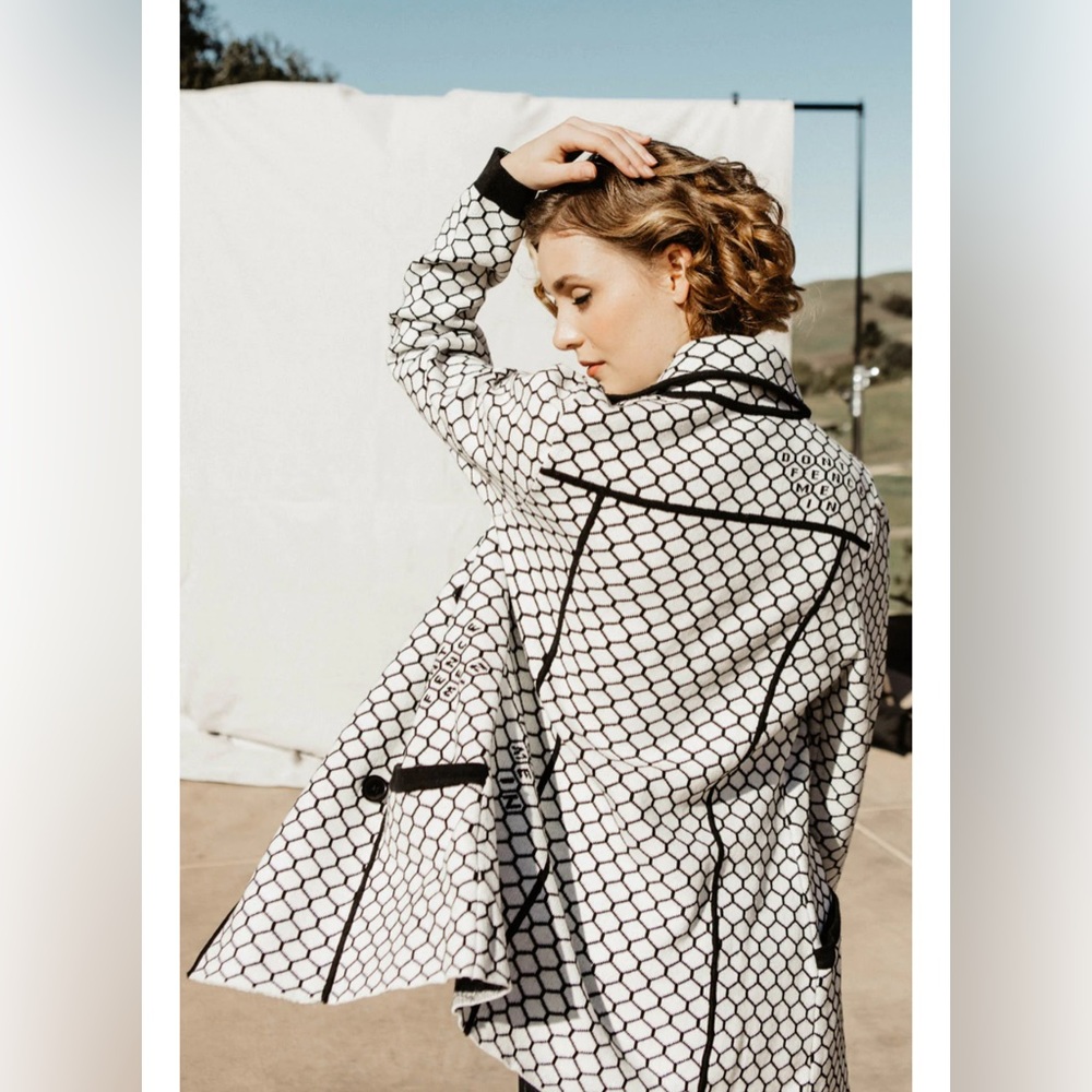 Defiant Heritage Don’t Fence Me In Cotton Cashmere Peacoat - Picture 9 of 9